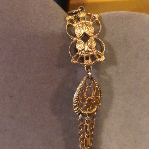 Monet Vintage Filigree Multi Chain Statement Necklace - Picture 12 of 16